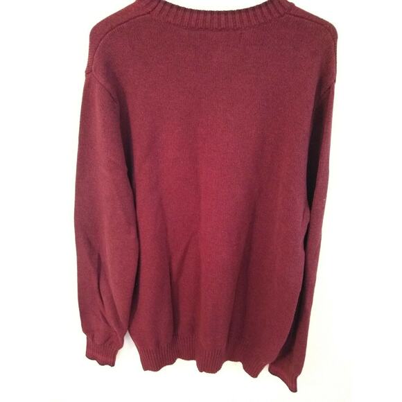 Men's Eddie Bauer Men's Large Burgundy sweater. Size Tall XLarge. - Picture 6 of 6